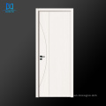 Diseños de puertas individuales de madera Puertas de madera MDF White MDF para la casa GO-EH1